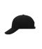 Unisexe Casquette 6 panneaux coton brossé lourd Noir 7700