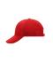Unisexe Casquette 6 panneaux coton brossé lourd Rouge-vif 7700