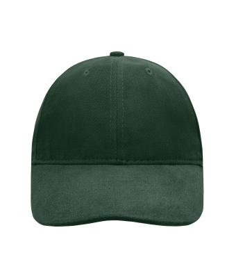 Unisexe Casquette 6 panneaux coton brossé lourd Vert-foncé 7700