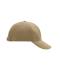 Unisex 6 Panel Raver Cap Laminated Beige 7701