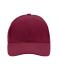 Unisex 6 Panel Raver Cap Laminated Burgundy 7701