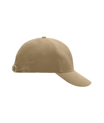 Unisex 6 Panel Raver Cap Laminated Beige 7701