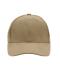Unisex 6 Panel Raver Cap Laminated Beige 7701