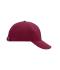 Unisex 6 Panel Raver Cap Laminated Burgundy 7701