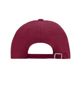 Unisex 6 Panel Raver Cap Laminated Burgundy 7701