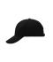 Unisex 6 Panel Raver Cap Laminated Black 7701