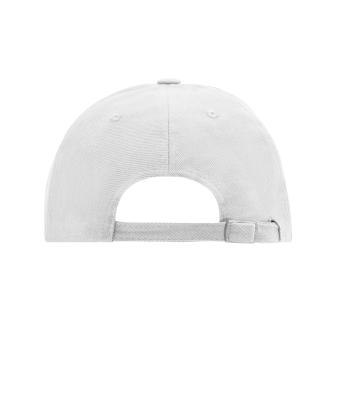 Unisexe Casquette 6 panneaux coton brossé lourd Blanc 7701