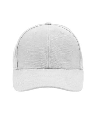 Unisexe Casquette 6 panneaux coton brossé lourd Blanc 7701