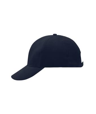 Unisexe Casquette 6 panneaux coton brossé lourd Marine 7701