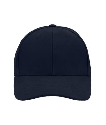 Unisexe Casquette 6 panneaux coton brossé lourd Marine 7701