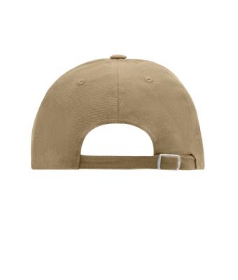 Unisexe Casquette 6 panneaux coton brossé lourd Beige 7701