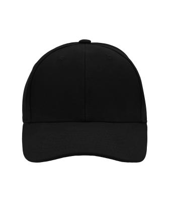 Unisexe Casquette 6 panneaux coton brossé lourd Noir 7701