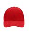 Unisexe Casquette 6 panneaux coton brossé lourd Rouge-vif 7701