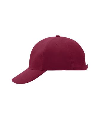 Unisexe Casquette 6 panneaux coton brossé lourd Bourgogne 7701