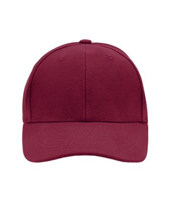 Unisexe Casquette 6 panneaux coton brossé lourd Bourgogne 7701