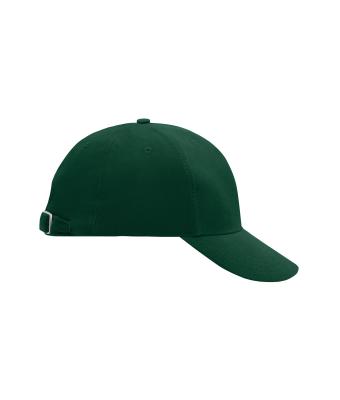 Unisexe Casquette 6 panneaux coton brossé lourd Vert-foncé 7701
