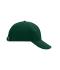Unisexe Casquette 6 panneaux coton brossé lourd Vert-foncé 7701