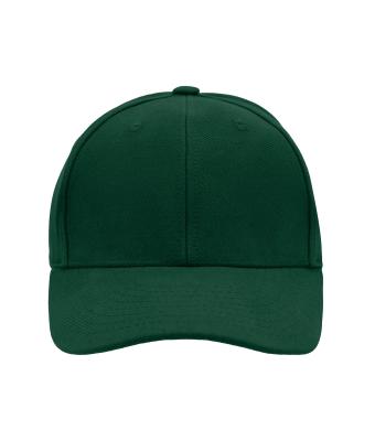 Unisexe Casquette 6 panneaux coton brossé lourd Vert-foncé 7701