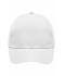 Unisex 6 Panel Polyester Peach Cap White 7704