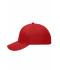 Unisex 6 Panel Polyester Peach Cap Rood 7704