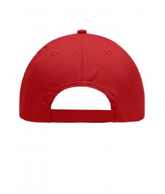 Unisex 6 Panel Polyester Peach Cap Rood 7704