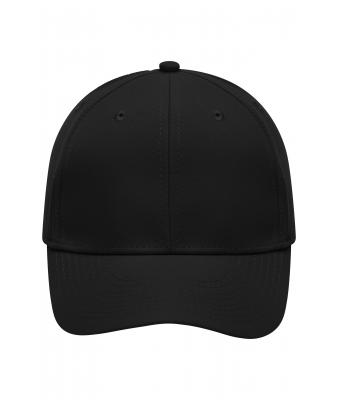 Unisex 6 Panel Polyester Peach Cap Black 7704