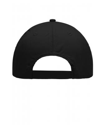 Unisex 6 Panel Polyester Peach Cap Zwart 7704