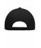Unisex 6 Panel Polyester Peach Cap Zwart 7704