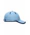 Unisex 6 Panel Micro-Edge Sports Cap Lichtblauw/navy 7708
