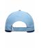 Unisex 6 Panel Micro-Edge Sports Cap Lichtblauw/navy 7708