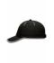 Unisex 6 Panel Micro-Edge Sports Cap Black/light-grey 7708
