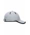 Unisex 6 Panel Micro-Edge Sports Cap Light-grey/black 7708
