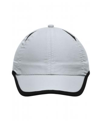 Unisex 6 Panel Micro-Edge Sports Cap Light-grey/black 7708