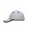 Unisex 6 Panel Micro-Edge Sports Cap Lichtgrijs/zwart 7708