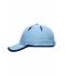 Unisexe Casquette 6 panneaux microfibre Bleu-clair/marine 7708