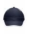 Unisexe Casquette 6 panneaux microfibre Marine/blanc 7708