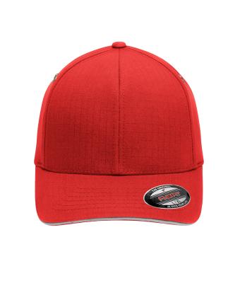 Unisexe Flexfit® casquette sandwich en ripstop Rouge/argent 7718