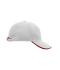 Unisex 6 Panel Double Sandwich Cap Light-grey/red/black 7724