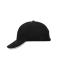 Unisex 6 Panel Double Sandwich Cap Black/white/dark-grey 7724