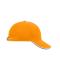 Unisex 6 Panel Double Sandwich Cap Orange/white/royal 7724