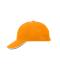 Unisex 6 Panel Double Sandwich Cap Orange/white/royal 7724