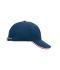 Unisexe Casquette 6 panneaux sandwich coton brossé lourd Royal/blanc/rouge 7724
