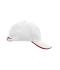 Unisexe Casquette 6 panneaux sandwich coton brossé lourd Blanc/rouge/marine 7724