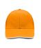 Unisexe Casquette 6 panneaux sandwich coton brossé lourd Orange/blanc/royal 7724