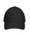 Unisex 6 Panel Function Cap Black 8484