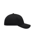 Unisex 6 Panel Elastic Fit Baseball Cap Black 8546