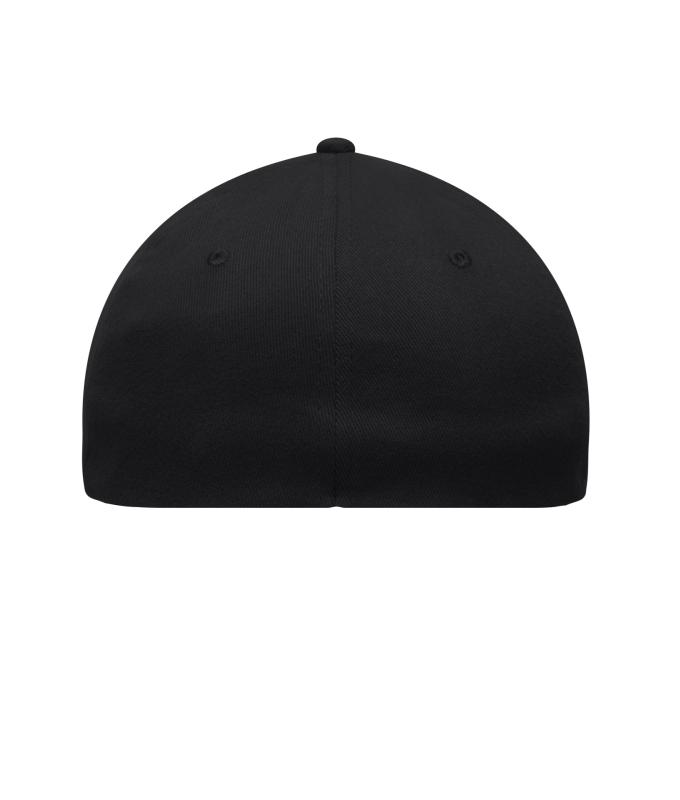 Unisex 6 Panel Elastic Fit Baseball Cap Black 8546