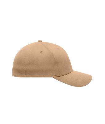 Unisex 6 Panel Elastic Fit Baseball Cap Beige 8546