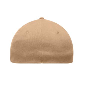 Unisex 6 Panel Elastic Fit Baseball Cap Beige 8546