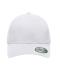 Unisex 6 Panel Elastic Fit Baseball Cap White 8546